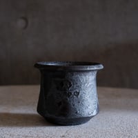 Φ7.6(in5.5)×h6.5㎝ TINY POT black 鉄彩  G365