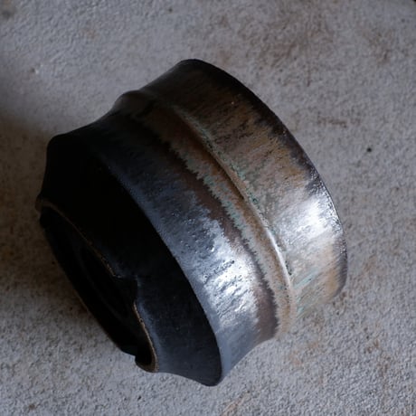 Φ16(in14)×h11㎝  燻verdigris pot  H401
