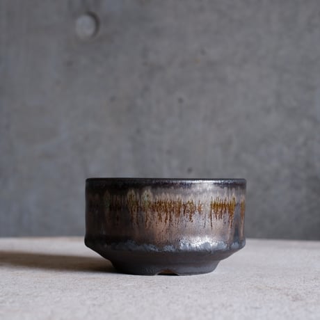 Φ8.5×h5㎝  燻verdigris pot  H514