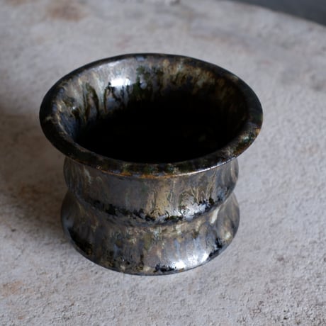 Φ9.3×h7.5㎝  鉄釉彩pot  H515