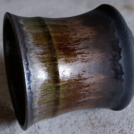 Φ8.5×h8.6㎝  燻verdigris pot  H512