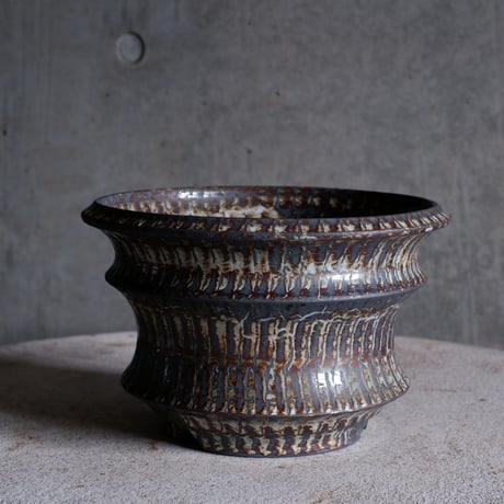 Φ20×h13㎝ titan鉄彩pot H369 | 陶 atelier Soel