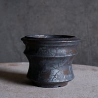 Φ11.5(in9)×h9.3㎝  bronze鉄彩pot  H566
