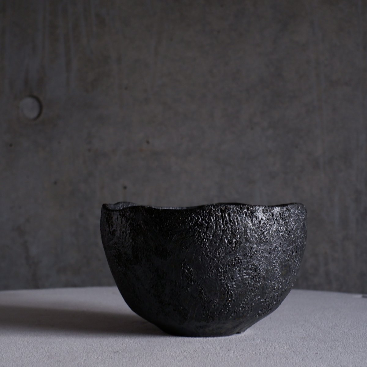 Φ13.8×h8.7㎝ 黒釉pot G930 | 陶 atelier Soel