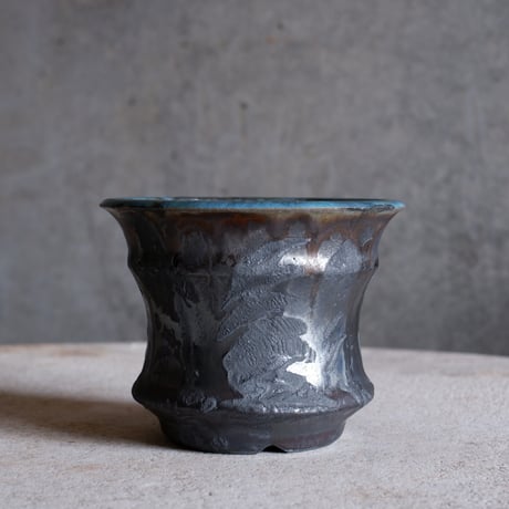 Φ9.7×h7.8㎝  鉄釉彩pot  H521
