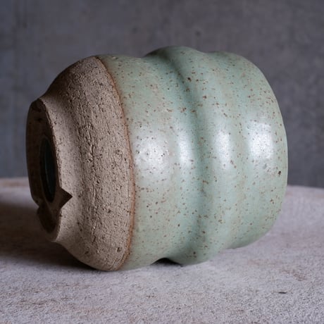 Φ9.5×h11.3㎝ ash green pot  H465
