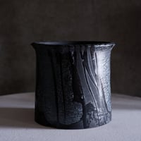 Φ17×h16㎝ black鉄彩pot G761 | 陶 atelier Soel