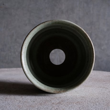 Φ11×h10.5㎝ ash green pot  H466