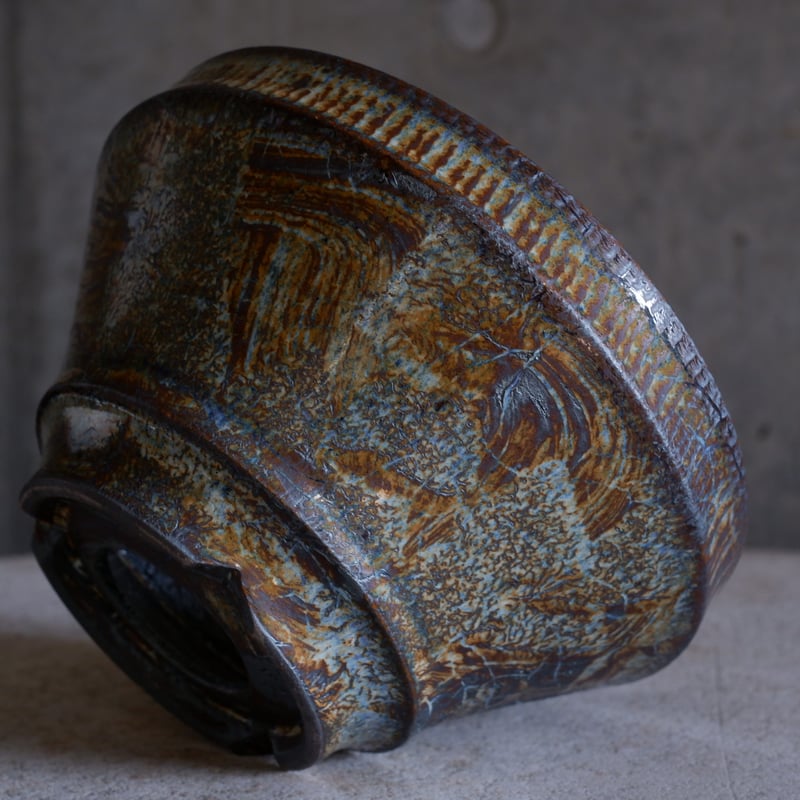 Φ14.2×h8㎝ titan鉄彩 pot G997 | 陶 atelier Soel