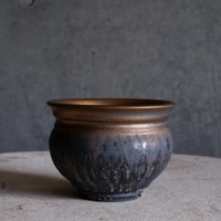 Φ11.6×h8.6㎝  titan bronze鉄彩pot  H406