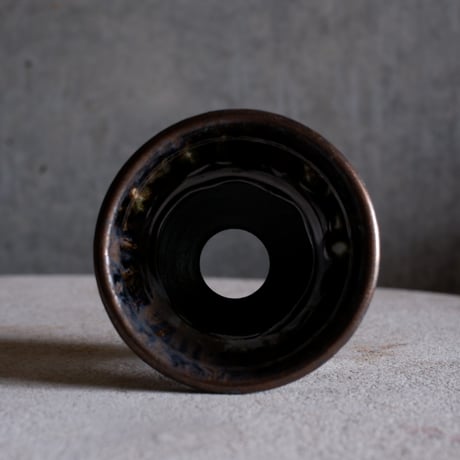 Φ8.7×h7.4㎝  鉄釉彩pot  H501