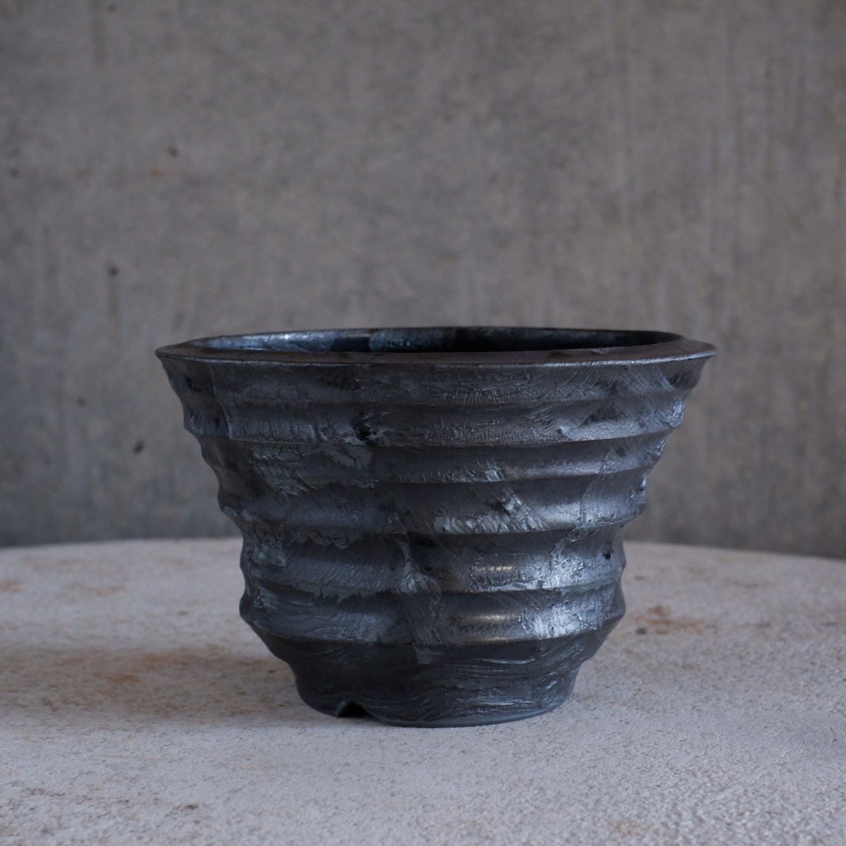 Φ13.5×h8.7㎝ 鉄彩pot G987 | 陶 atelier Soel