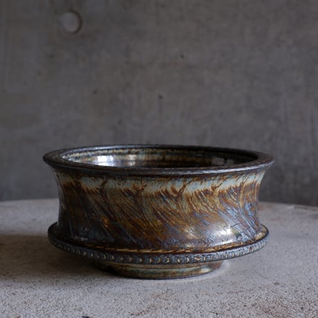 atelier Soel チタンブロンズPOT 大鉢 (A) atelier Soel チタンブロンズPOT 大鉢 (A) 陶 atelier Soel