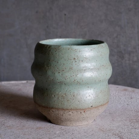 Φ9.5×h11.3㎝ ash green pot  H465