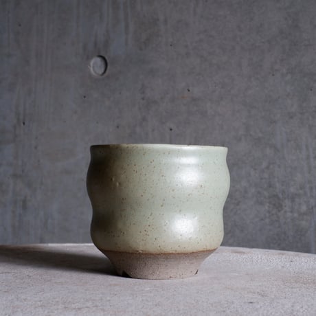 Φ11×h10.5㎝ ash green pot  H466