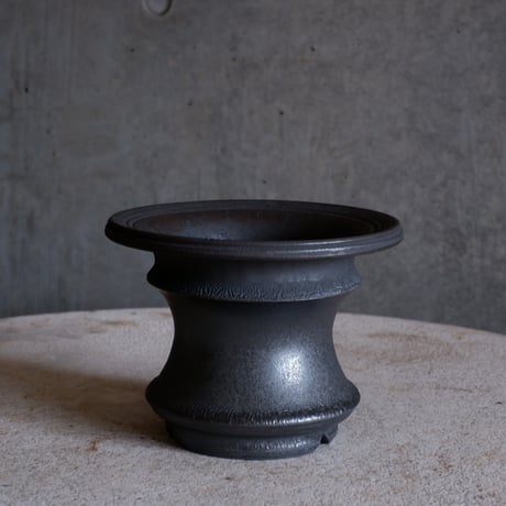 Φ13.8(in8.5)×h10.5㎝ 燻pot H384 | 陶 atelier