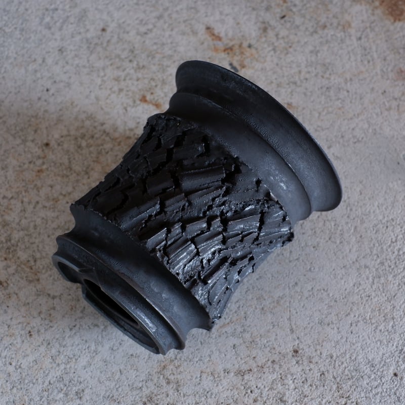 Φ12.5×h13.8㎝ spin pot〔燻〕 G952 | 陶 atelier Soel