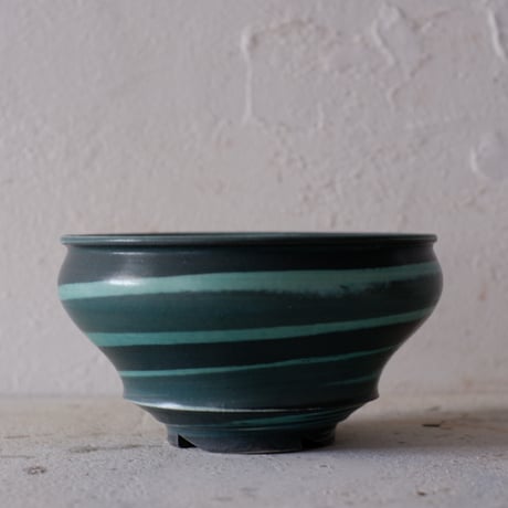 Φ13.5(in12)×h7.5㎝   marble pot　E1152