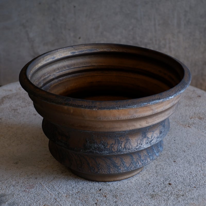 Φ23×h14㎝ bronze鉄彩 pot G920 | 陶 atelier Soel
