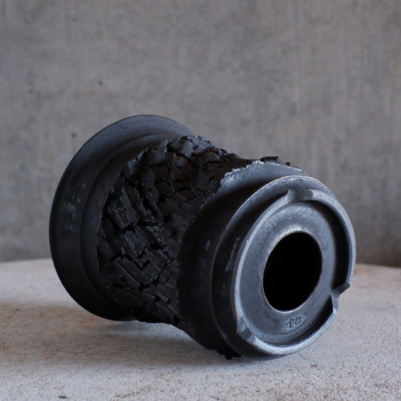 Φ12.5×h13.8㎝ spin pot〔燻〕 G952 | 陶 atelier Soel