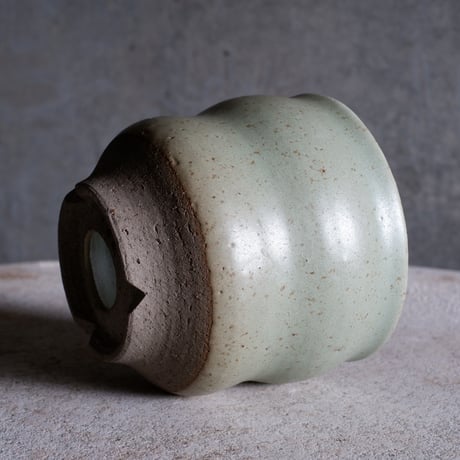 Φ11×h10.5㎝ ash green pot  H466