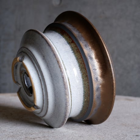 Φ14.2×h8.3㎝ titan bronze pot  H448