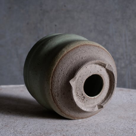 Φ11×h10.5㎝ ash green pot  H466