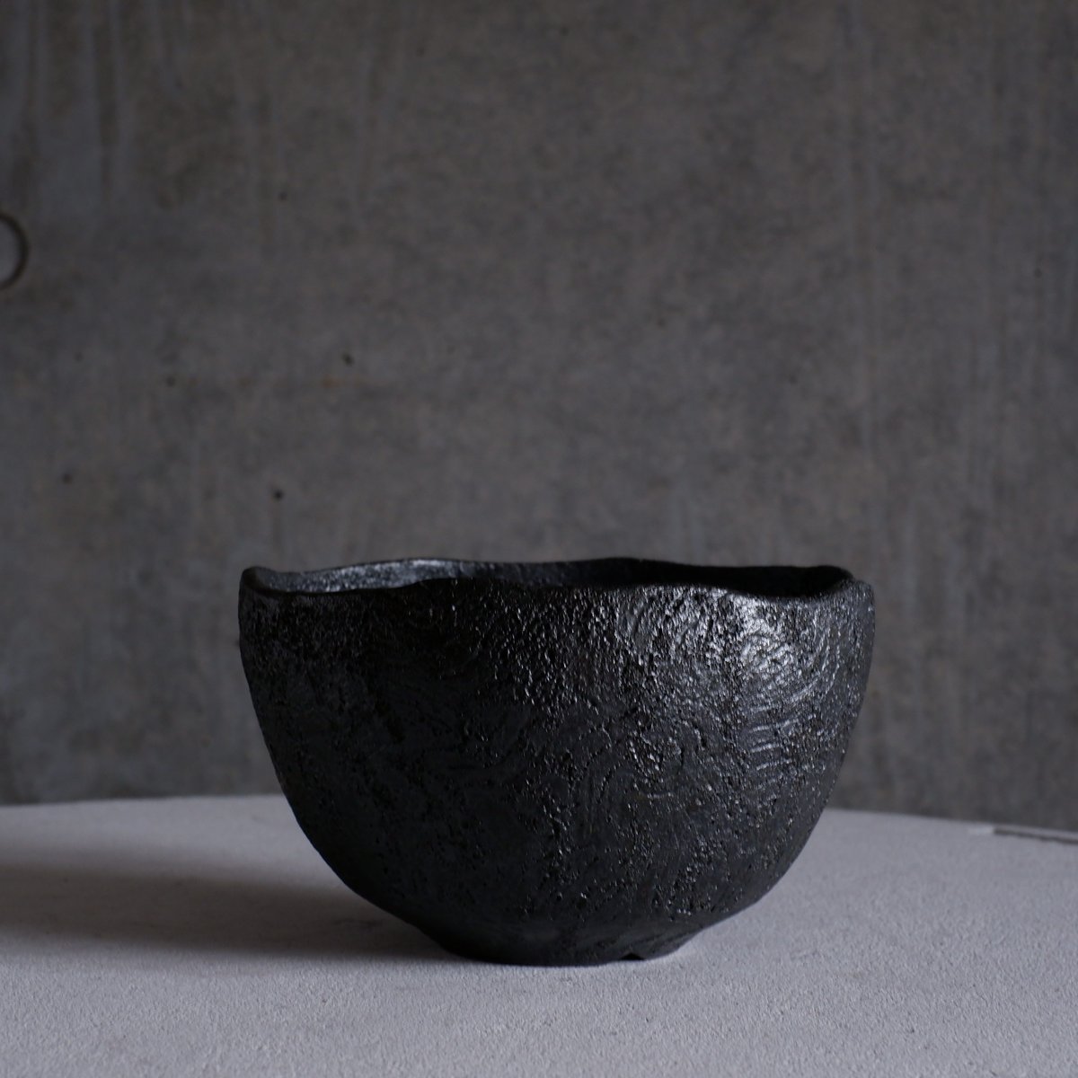 Φ13.8×h8.7㎝ 黒釉pot G930 | 陶 atelier Soel