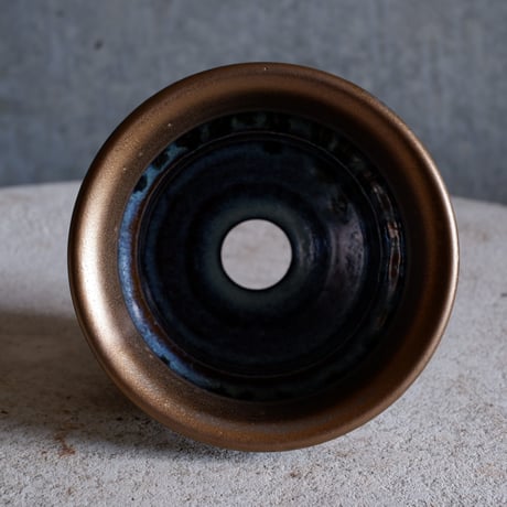 Φ12.2×h9.3㎝  titan bronze鉄彩pot  H403