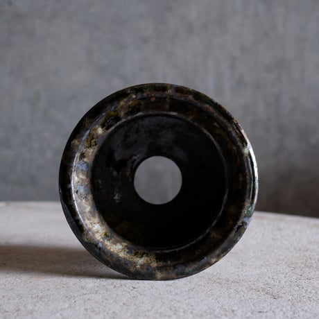 Φ9.3×h7.5㎝  鉄釉彩pot  H515