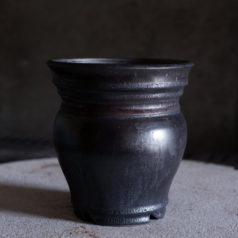 Φ16.5×h17.5㎝ 燻pot F885 | 陶 atelier Soel