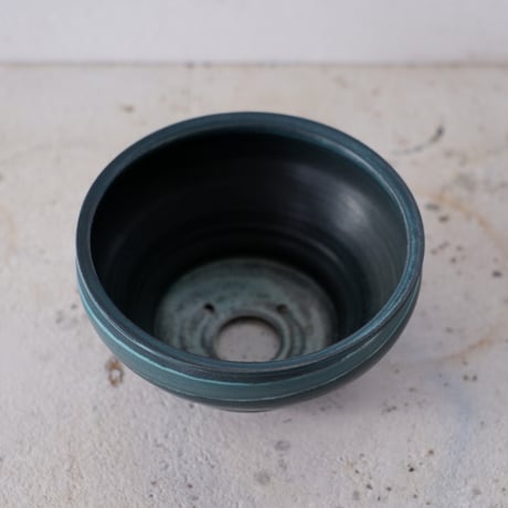 Φ13.3(in12)×h7.5㎝ marble pot　E1157