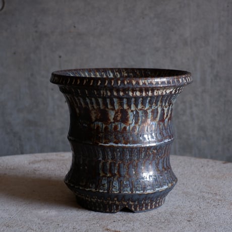 Φ13.8×h13.3㎝ titan鉄彩pot H343 | 陶 atelier Soel