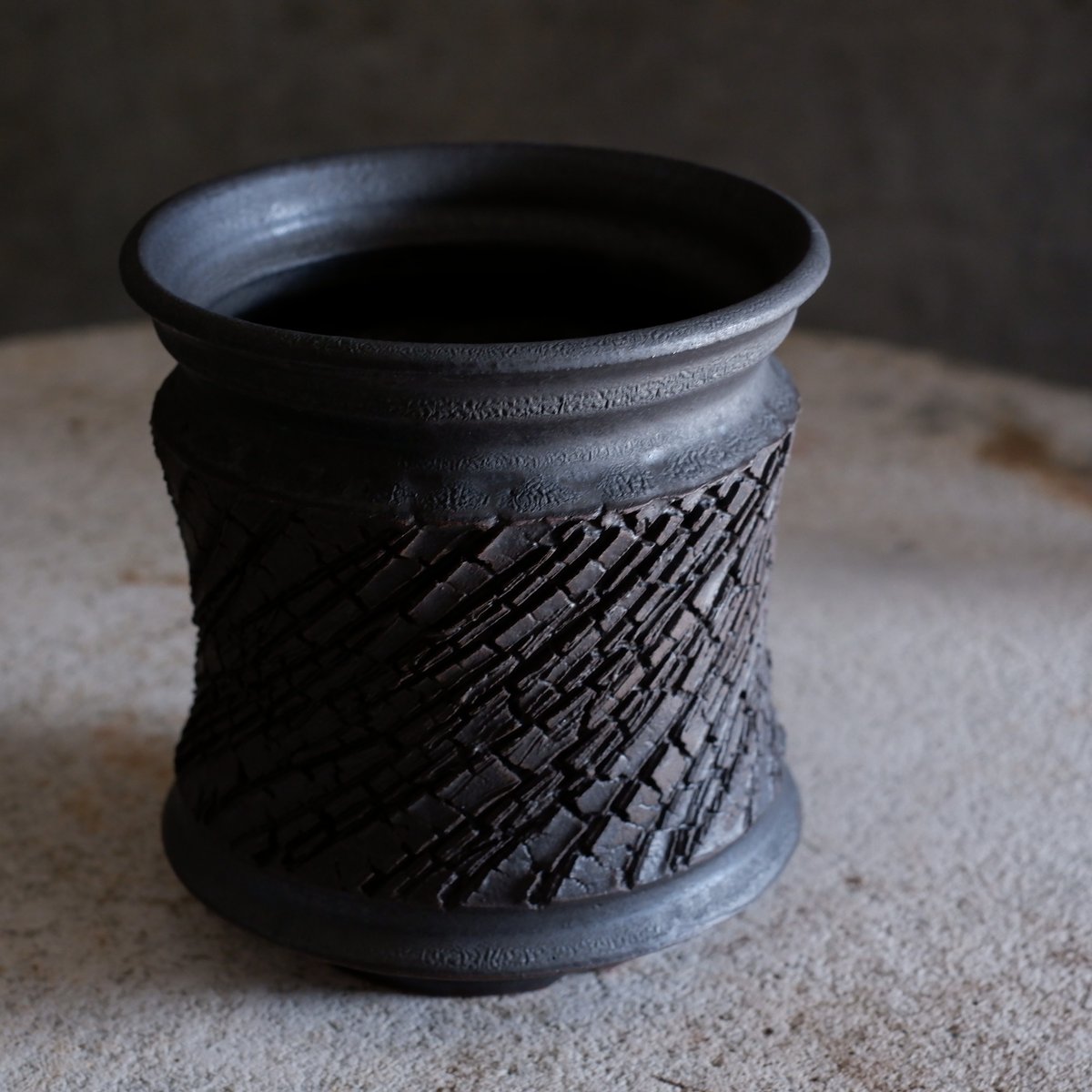 Φ11.8×h12.5㎝ spin pot G713 | 陶 atelier Soel
