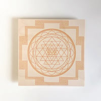 Shri Yantra / シュリヤントラのクリスタルグリッドプレート兼壁掛けアート
