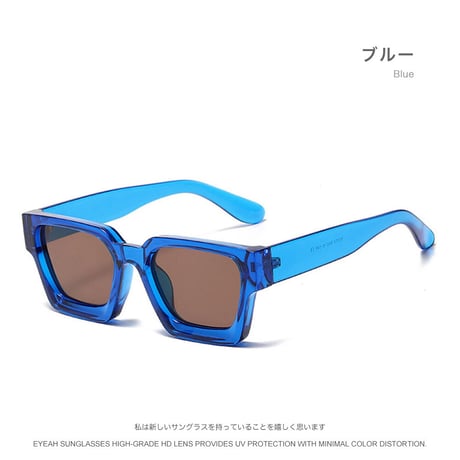 EYEAH-1004406  ヒップホップスタイル ロック サングラス ユニセックス UV400 レクタングル ファッションアイテム 紫外線対策 樹脂+メタルフレーム サングラス 通販