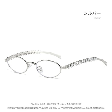 EYEAH-1006376  ヨジャドル愛用 メガネ レディース ブルーライトカット オーバル ファッションアイテム