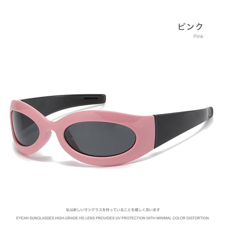 EYEAH-1004390  カウボーイ Y2K ファッション サングラス ユニセックス UV400 シールド おしゃれ スポーツ 樹脂+メタルフレーム サングラス 通販