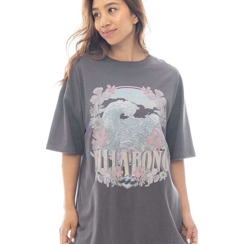 tシャツ PRINT FLEECE PULLOVER TOP レディース メンズ BILLABONG>レディース GRAPHIC PRINT LOOSE Tシャツ 【LOOS