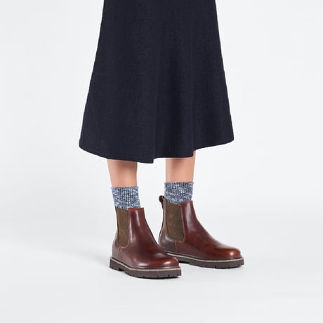 【BIRKENSTOCK】正規取扱店 Highwood Slip On Women/ ハイウッド スリップオン ウィメン/ナチュラルレザー/チョコレート/ ナローフィット /1025782