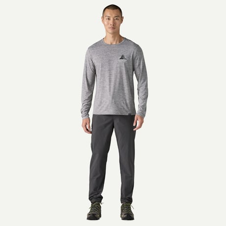 <patagonia>メンズ・ロングスリーブ・キャプリーン・クール・デイリー・グラフィック・シャツ（ランズ）/Driftways: Clement Blue X-Dye/ 45160
