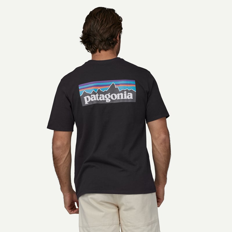 ★Patagonia★男性 P6ロゴ レスポンシブル Tシャツ patagonia>メンズ・P-6ロゴ・レスポンシビリティー/BLK | booth