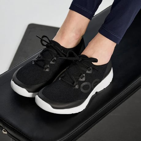 <OOFOS>Women's OOmg Sport Lace /White/Black/200076