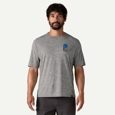 <patagonia>メンズ・キャプリーン・クール・デイリー・グラフィック・シャツ（ランズ）/Made Of: Fleck Blue/45385