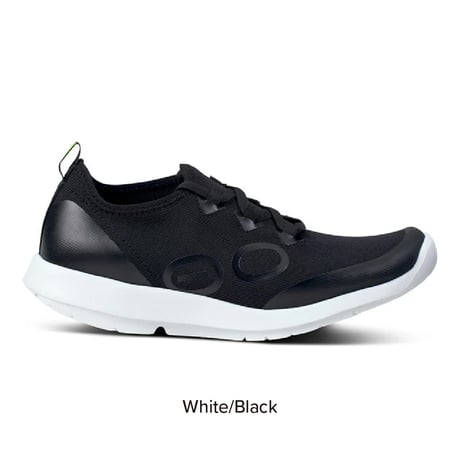 <OOFOS>Women's OOmg Sport Lace /White/Black/200076