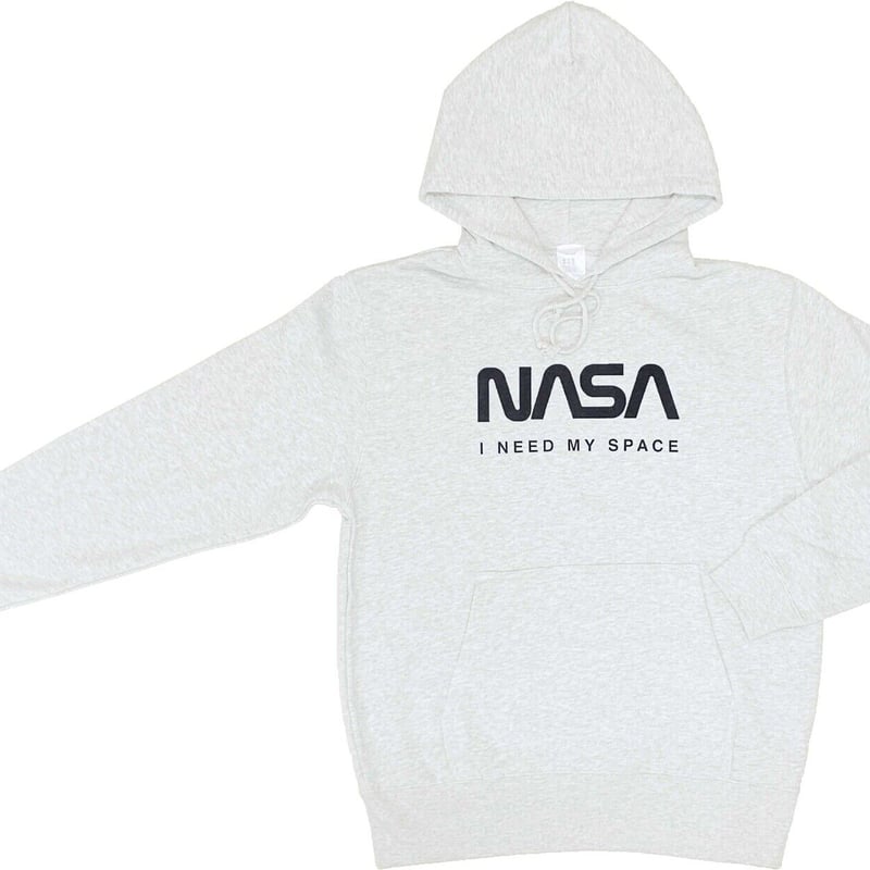 特価品 NASA公認パーカー ホワイト JERZEES ロゴタイプ ワーム アメリカ