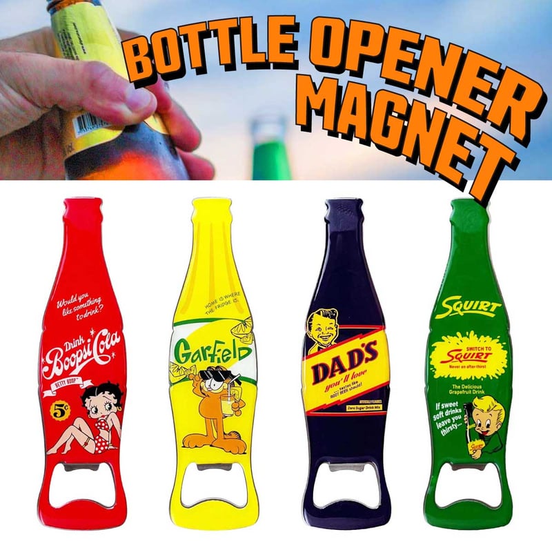 ボトルドリンク型！アメリカン ボトルオープナーマグネット