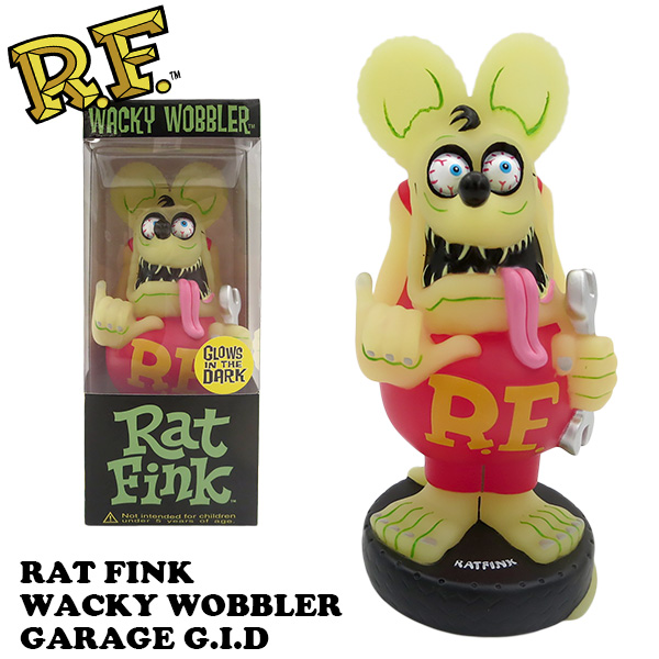 Rat Fink Collection ボブルヘッド　箱付き ラットフィンク ボビングヘッド 【ガレージ/パープル