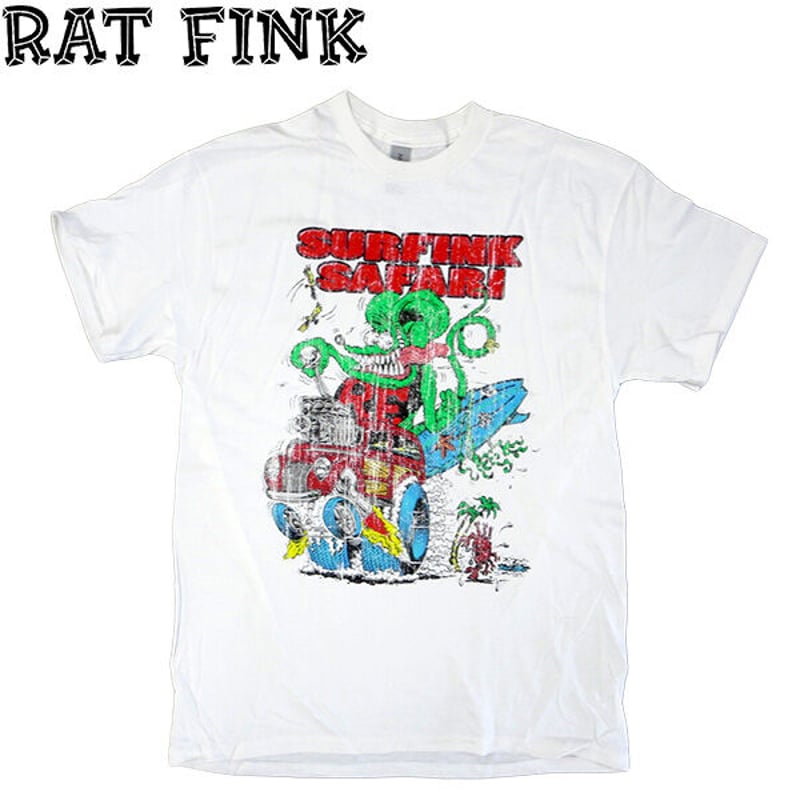 RAT FINK Tシャツ 【DISTRESSED SURFINK】【ホワイト】 | アメリ...