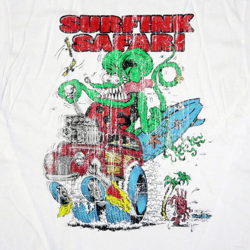RAT FINK Tシャツ 【DISTRESSED SURFINK】【ホワイト】 | アメリ...